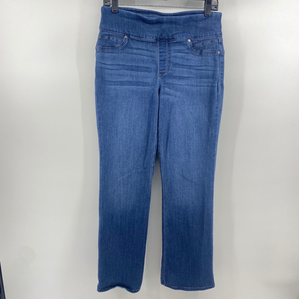 Chicos Perfect Stretch Bootcut Jeans Women‎ 0 Blue Pull On Denim Pants